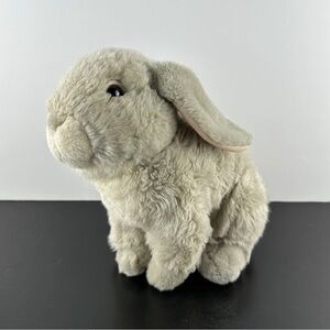 Lelly Venturelli Rare Bunny Rabbit 10” Realistic Gray White Plush Stuffed Animal